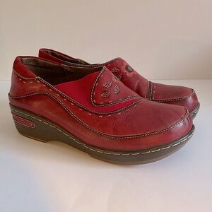 Spring Step L’artiste Red Clog Lofer Size 9 or size EU40